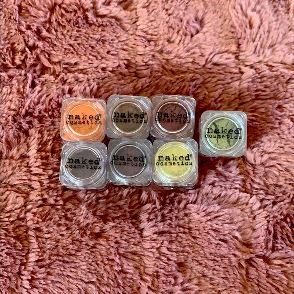 7 Naked cosmetics bundle glitter eyeshadows.